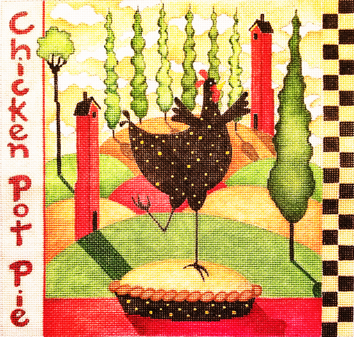Hand-painted needlepoint canvas DH-01