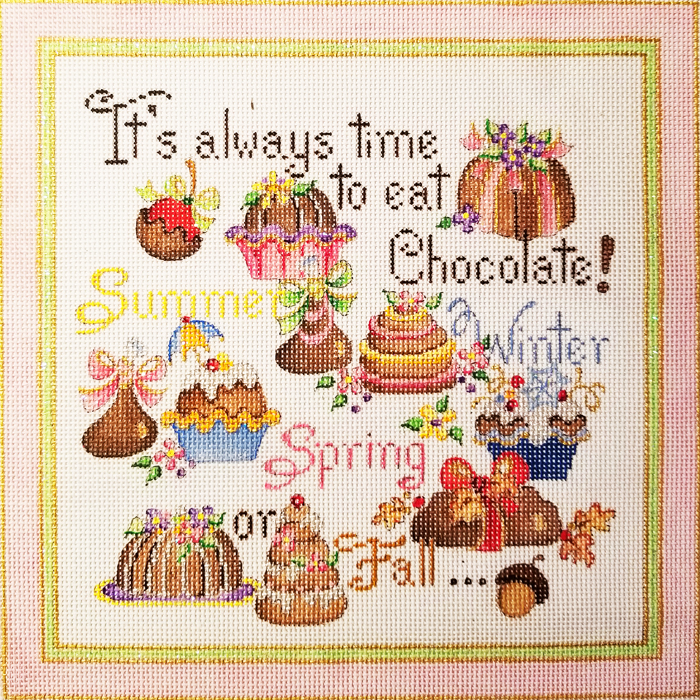 Hand-painted needlepoint canvas LG-03