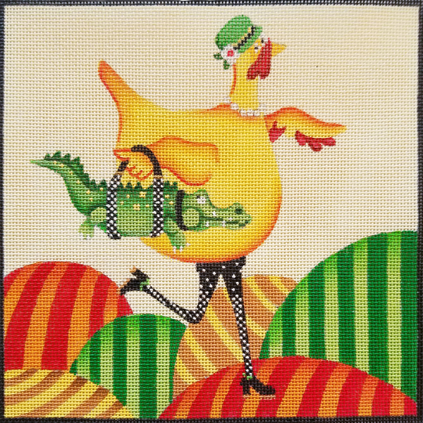 Hand-painted needlepoint canvas DH-04
