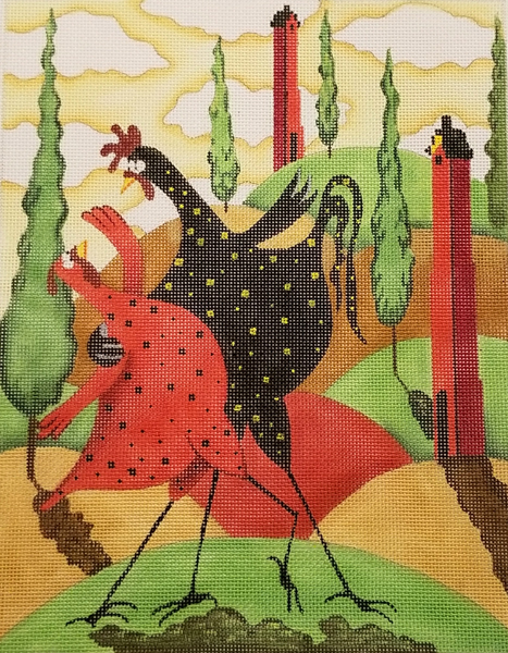 Hand-painted needlepoint canvas DH-10