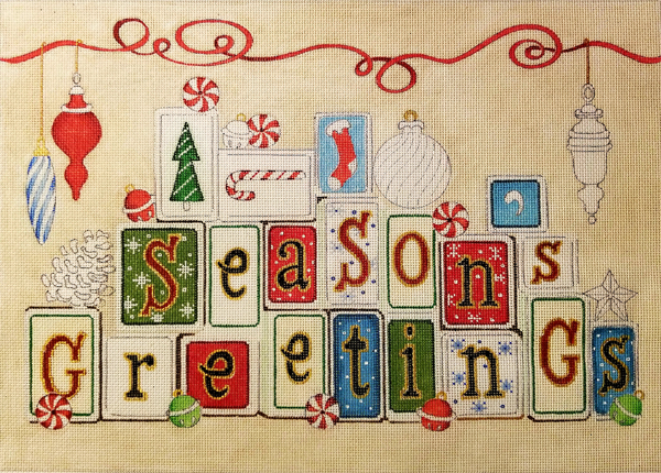 Hand-painted needlepoint canvas SJ-07