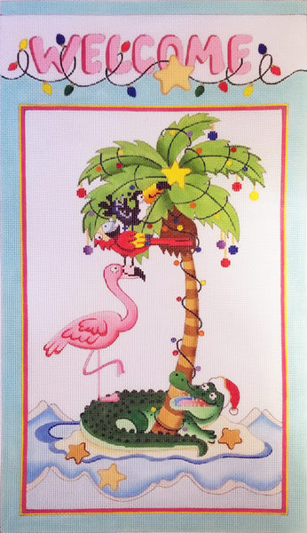 Hand-painted needlepoint canvas TH-02