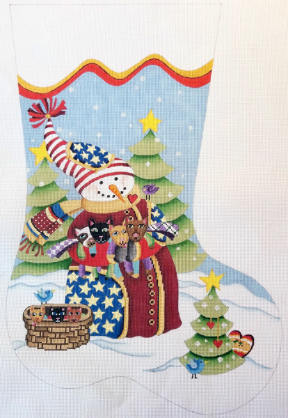 Hand-painted needlepoint canvas CS-3003