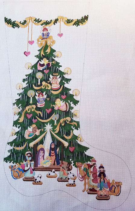 Hand-painted needlepoint canvas CS-174