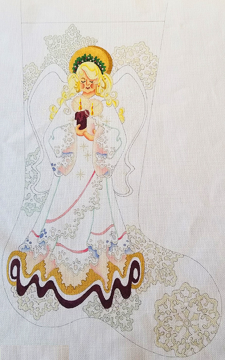 Hand-painted needlepoint canvas CS-192