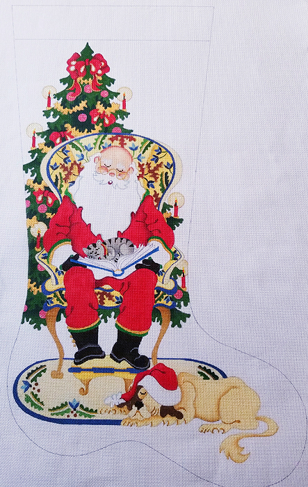 Hand-painted needlepoint canvas CS-201C