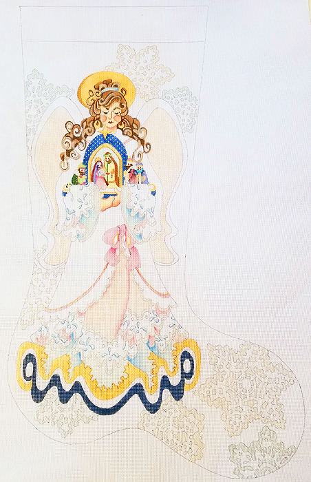 Hand-painted needlepoint canvas CS-293